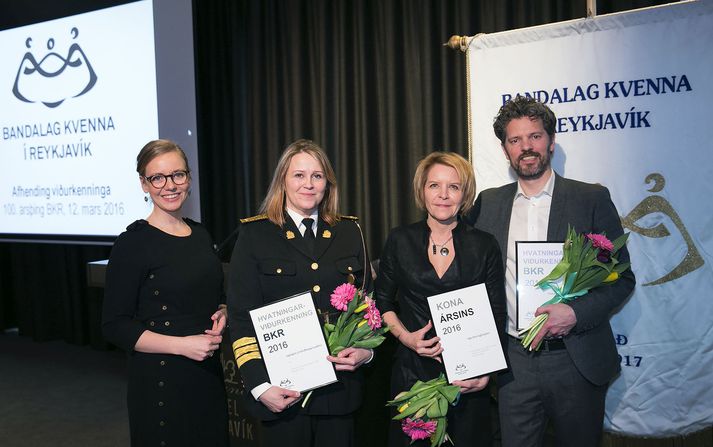Ingibjörg Rafnar Pétursdóttir, formaður BKR, Sigríður Björk Guðjónsdóttir lögreglustjóri, Inga Dóra Sigfúsdóttir prófessor og Dagur B. Eggertsson borgarstjóri.