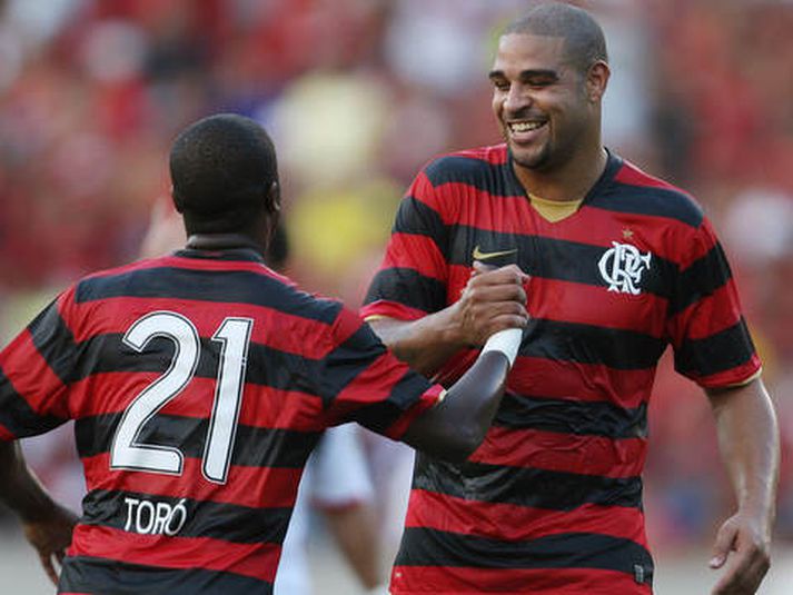 Adriano spilar nú með Flamengo í Brasilíu.