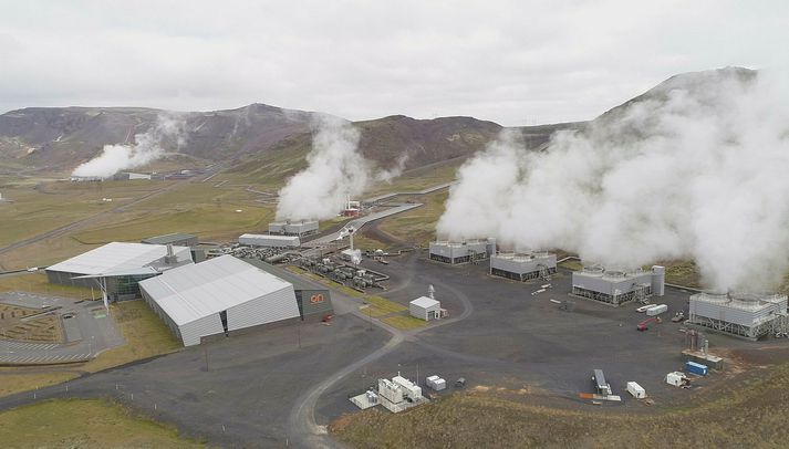 Skjálftinn átti upptök sín rétt tæpa þrjá kílómetra norður af Hellisheiðarvirkjun.