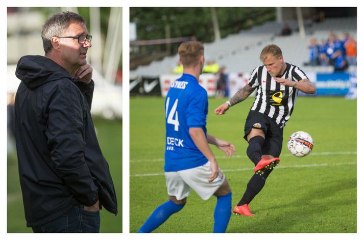 Kennie Chopart skoraði tvö mörk í gær og Willum Þór Þórsson var örugglega mjög sáttur með Danann.