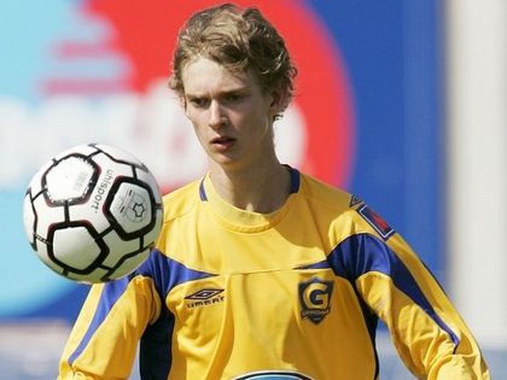 Jósef Kristinn Jósefsson skoraði í sigri Grindvíkinga á ÍA í 1. deildinni í dag.