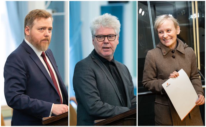 Sigmundur Davíð Gunnlaugsson, Guðmundur Andri Thorsson og Sólveig Anna Jónsdóttir voru gestir Sprengisands í morgun.