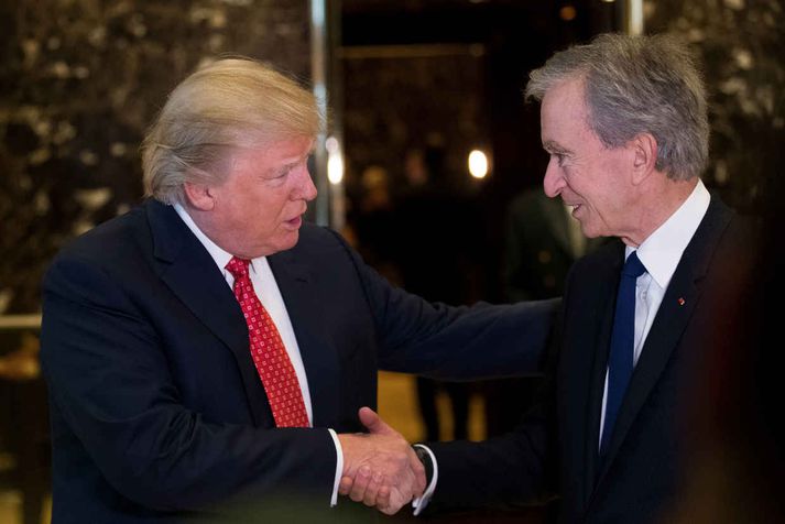 Trump og Bernard Arnault.