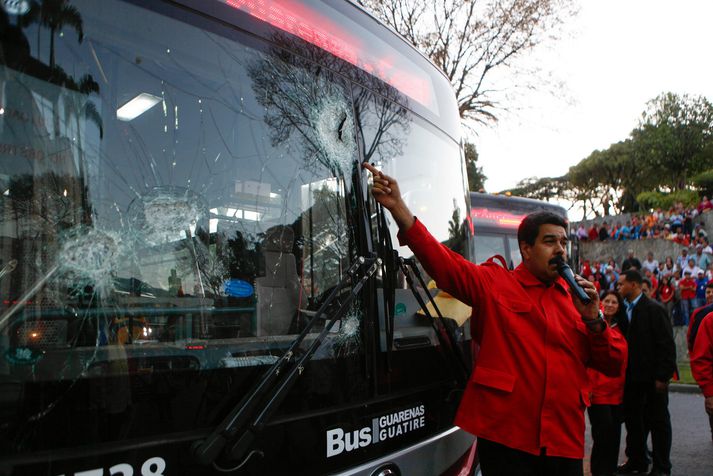 Maduro er ósáttur við fréttaflutning af átökunum.