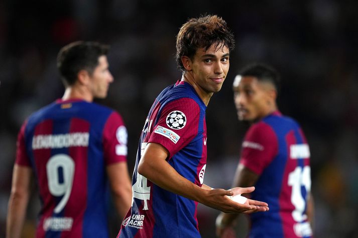 Joao Felix skoraði eina mark leiksins í sigri Barcelona á Atletico Madrid. 