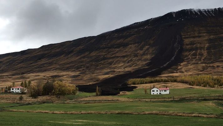 Annar angi skriðunnar teygði sig á milli Gilsár I og Gilsár II.