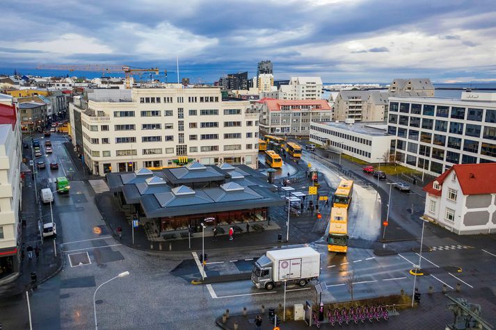 Rauðarárstíg verður lokað til suðurs frá Gasstöðinni, sem er til hægri á myndinni.