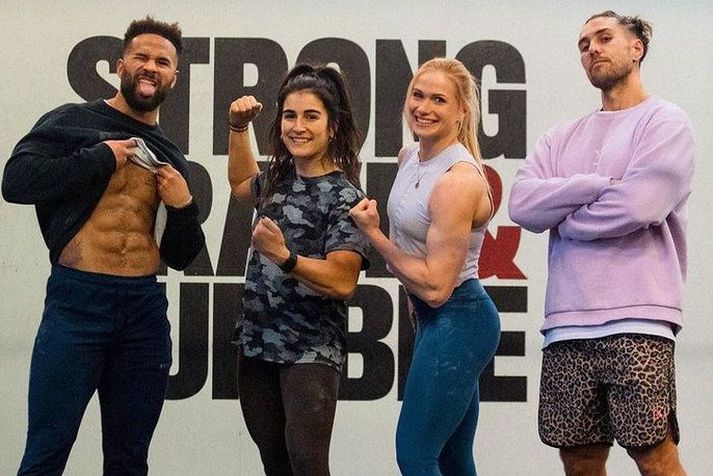 Anníe Mist Þórisdóttir með liðsfélögum sínum Khan Porter, Lauren Fisher og Tola Morakinyo.