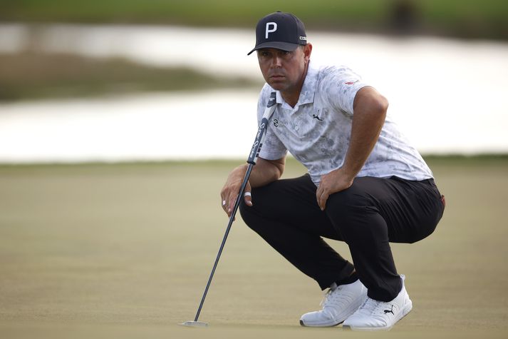 Gary Woodland sést hér að keppa á PGA-mótaröðinni.