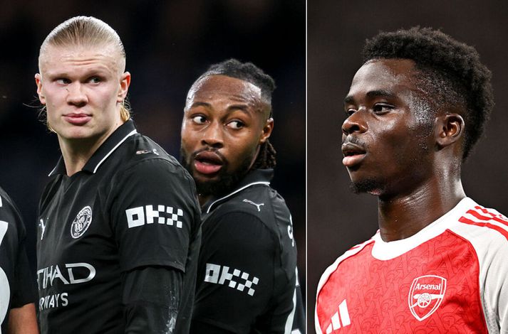 Toppbaráttan í ensku úrvalsdeildinni er hörð. Bæði Arsenal og Manchester City eiga leik í kvöld. 
