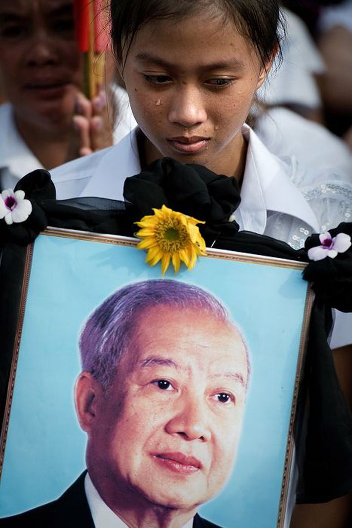 Fjöldi fólks kom saman í höfuðborginni Phnom Penh.
nordicphotos/AFP