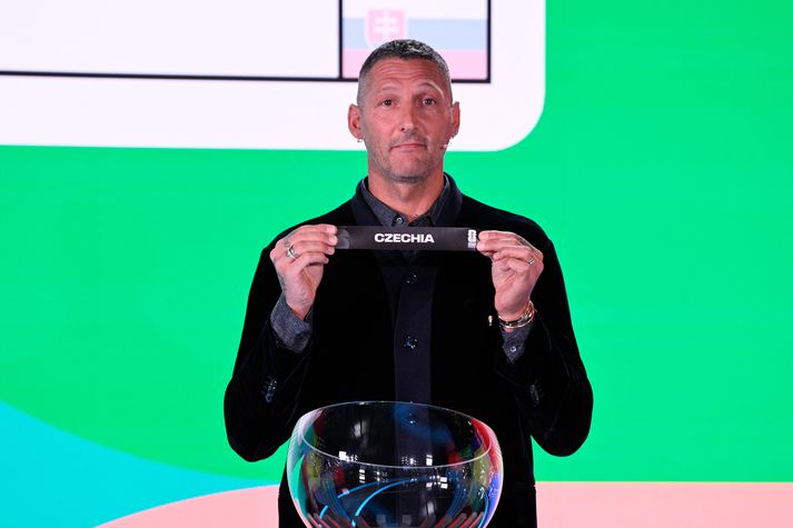 Tékkland dróst gegn Írum í undanúrslitum umspils um HM sæti. Þessi mynd er frá drættinum en tengist að öðru leiti ekki innihaldi hennar.