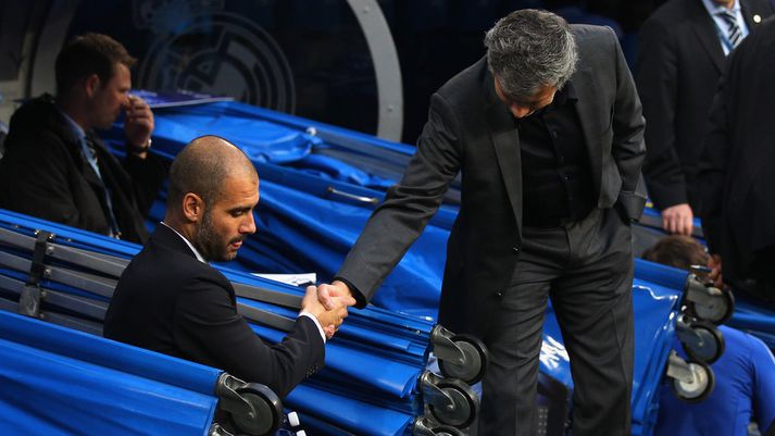 Pep Guardiola og Jose Mourinho.