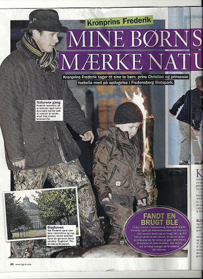 Kirfilega merktur Danski prinsinn Kristján ásamt foreldrum sínum, Mary Donaldson og Friðriki, þegar Viktoria Svía­prinsessa gifti sig. Kristján var kirfilega merktur 66°N þegar hann fór í göngutúr með föður sínum eins og sást í dönsku tímariti.
NordicPhotos/Getty