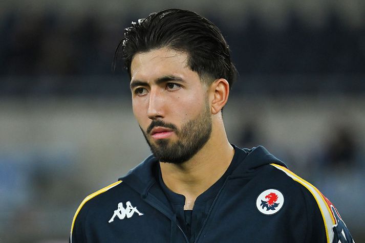 Mikael Egill Ellertsson fékk rautt spjald í dag.