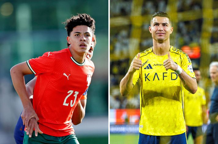 Ronaldo-feðgarnir gætu látið stóran draum rætast á næstu leiktíð. Þeir ná þó tæplega að spila saman í portúgalska A-landsliðinu.