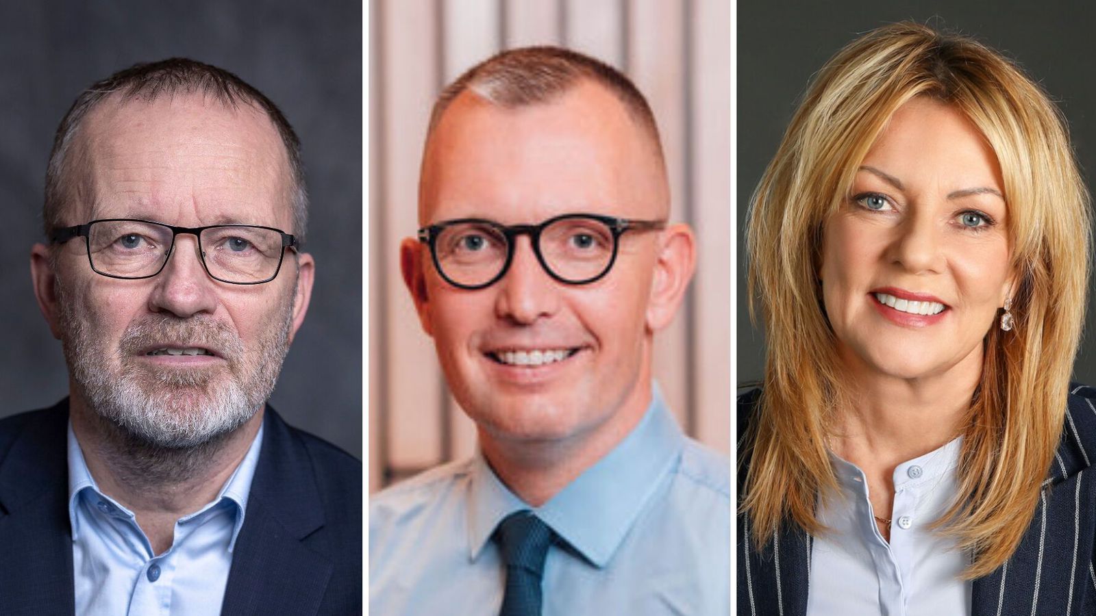 Gunnar, Guð­finnur og Sig­ríður á leið úr bæjar­stjórn