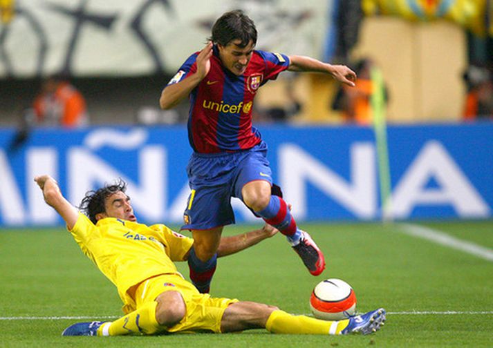 Bojan í leik með Barcelona gegn Villarreal.