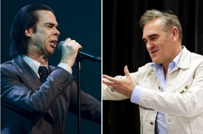 Ádrepa Morrissey (t.h.) um vók hugnaðist ekki Nick Cave (t.v.) þótt hann væri að ýmsu leyti sammála henni.