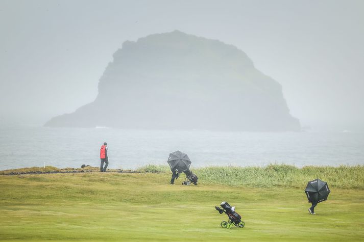 Slæmt veður hefur sett strik í reikninginn í Vestmannaeyjum. 