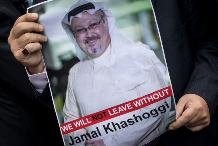 Jamal Khashoggi var gagnrýninn á stjórnvöld í Sádi-Arabíu. Hann var myrtur á ræðisskrifstofu landsins í Istanbúl í október árið 2018.