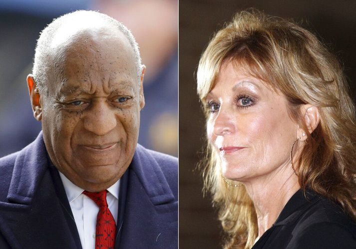 Cosby (t.v.) fór með Judy Huth (t.h.) á Playboy-setrið þegar hún var aðeins sextán ára gömul árið 1975. Þar misnotað leikarinn hana kynferðislega.