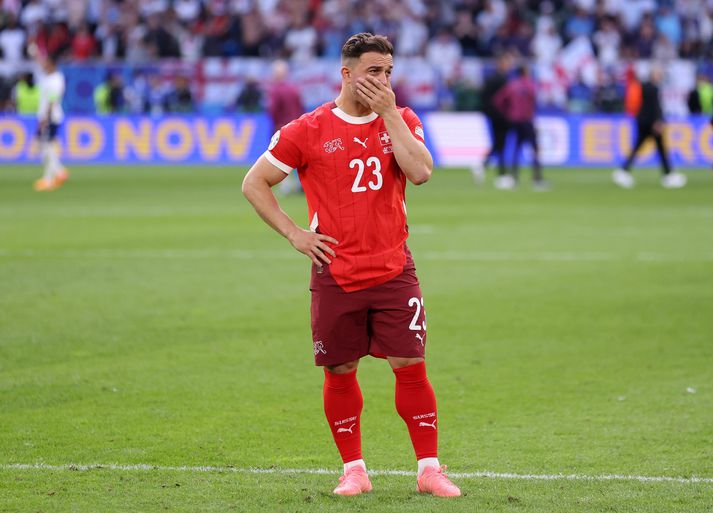 Shaqiri lék sinn síðasta landsleik gegn Englandi í 8-liða úrslitum Evrópumótsins.