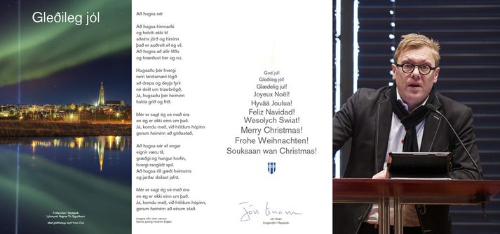 Jón Gnarr sendir frá sér jólakort