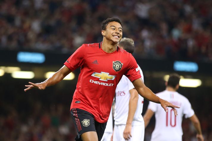 Lingard skoraði jöfnunarmark United gegn Milan.