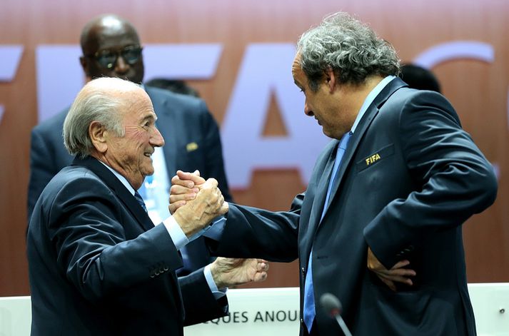 Sepp Blatter og Michel Platini.