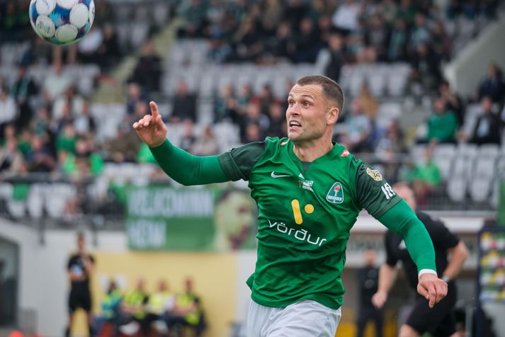 Varamaðurinn Tobias Thomsen innsiglaði sigurinn í San Marínó í kvöld.