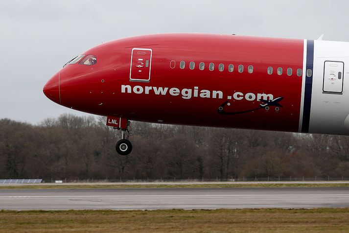 Það er óskandi að lending þessarar vélar Norwegian Air hafi ekki verið í líkingu við skellinn sem félagið fékk í kauphöllinni í morgun.