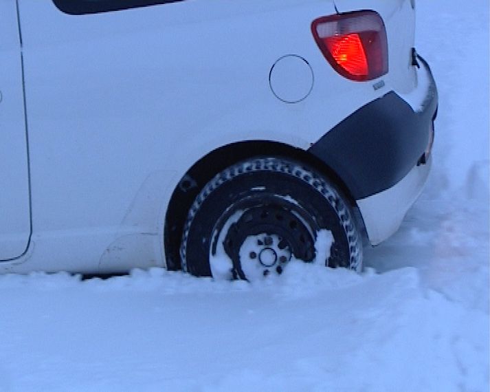 Í Reykjavík í morgun.
