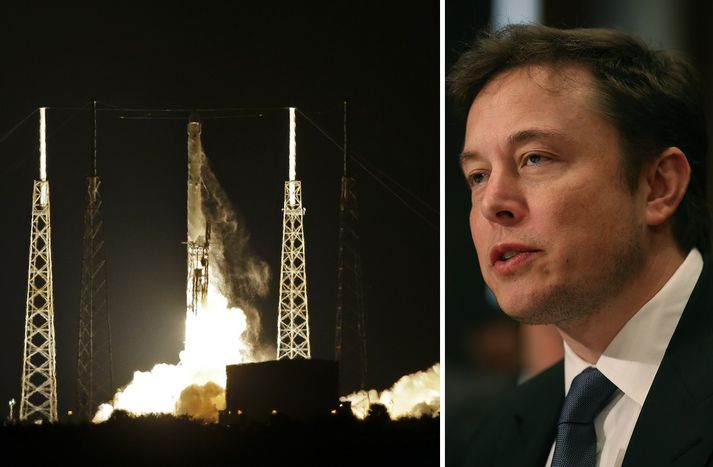 Falcon 9 flaug SpaceX var skotið á loft í Flórída snemma í morgun.