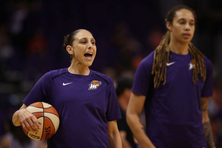 Diana Taurasi minnti heldur betur á sig í gær.