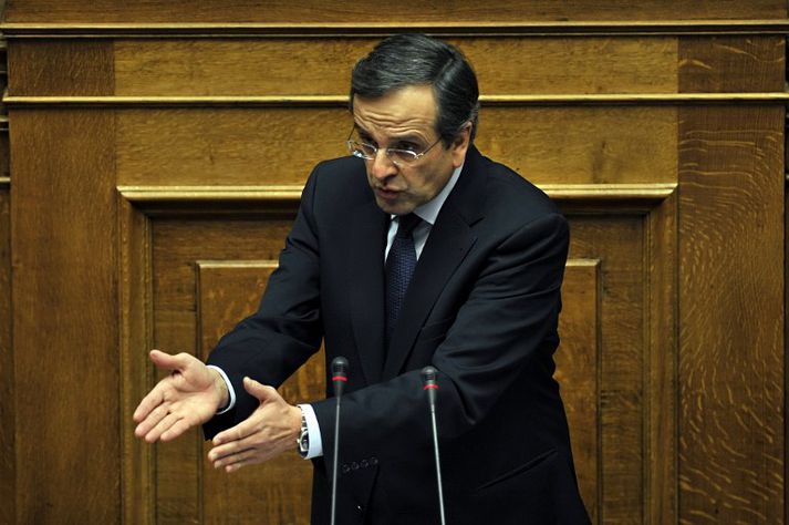 Antonis Samaras, formaður Nýs lýðræðis.