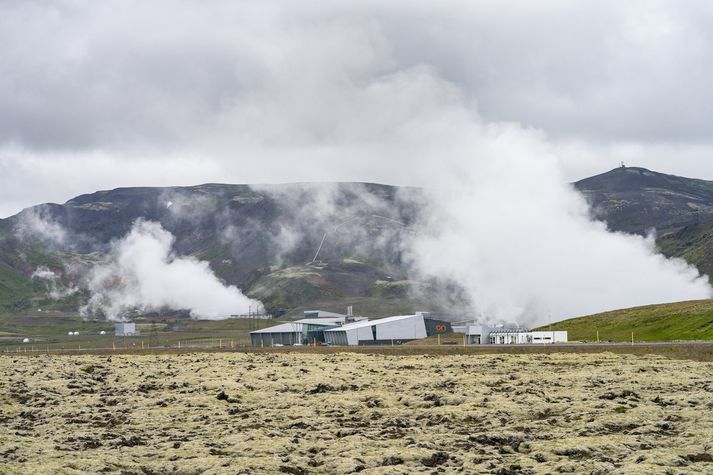 Hópur gesta frá Arctic Circle 2018 sótti veglega veislu við Hellisheiðarvirkjun í október í boði forsætisráðherra.