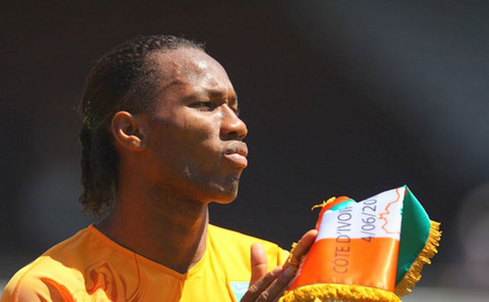 Didier Drogba í landsleik með Fílabeinsströndinni.