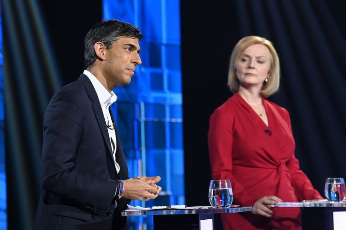 Rishi Sunak og Liz Truss.