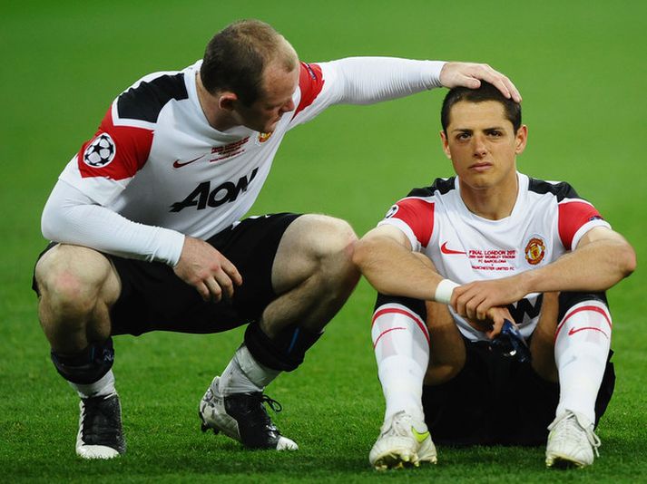 Javier Hernandez og Wayne Rooney.