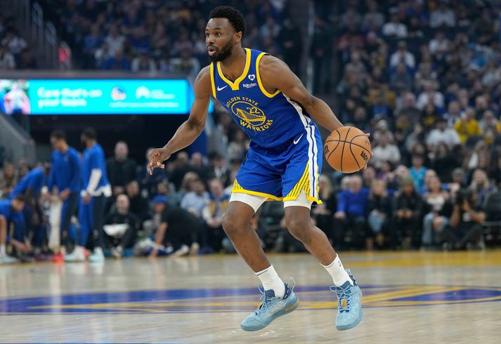 Andrew Wiggins varð NBA-meistari með Golden State Warriors fyrir tveimur árum.
