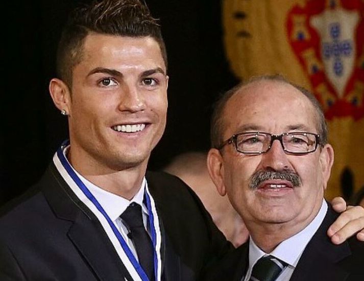 Cristiano Ronaldo með Aurélio da Silva Pereira sem uppgötvaði hann og marga af bestu fótboltamönnum Portúgals.