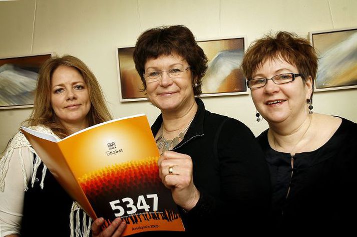 Ársskýrslan kynnt Starfskonur Stígamóta, Karen Eiríksdóttir, Guðrún Jónsdóttir og Þórunn Þórarinsdóttir, kynntu ársskýrslu Stígamóta í gær. 5.347 hafa leitað hjálpar hjá Stígamótum á 20 ára starfstíma samtakanna. 