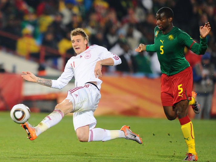 Nicklas Bendtner skoraði eitt mark á HM í sumar.