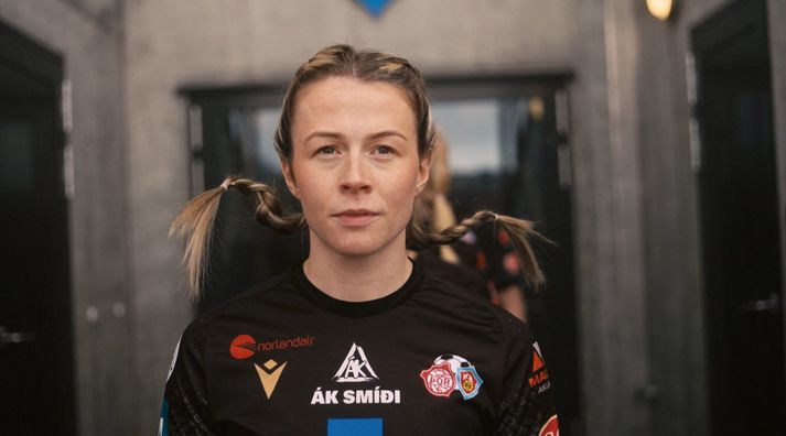 Sandra María Jessen klár með Línu langsokks greiðsluna.