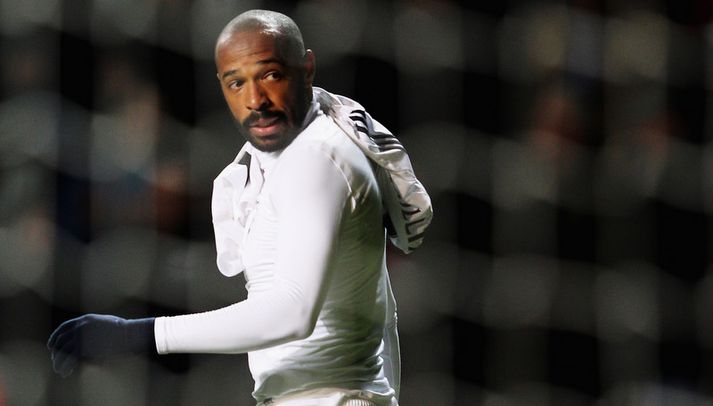 Thierry Henry sést hér eftir leikinn.