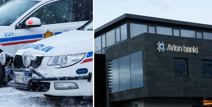 Lögreglan kölluð til í útibú Arion banka í Kringlunni.