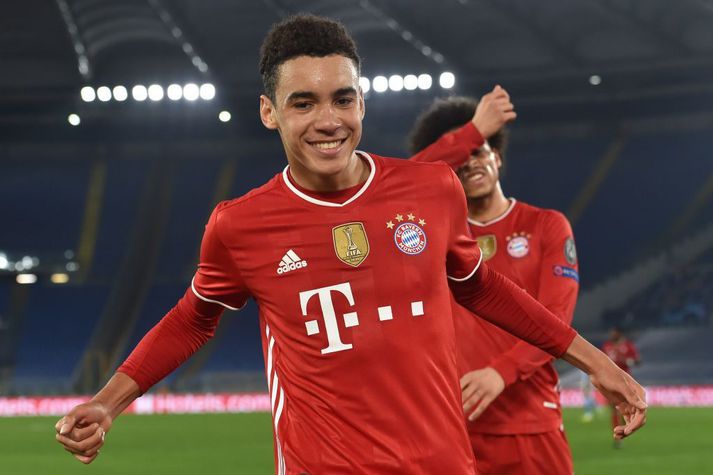 Jamal Musiala reyndist hetja Bayern í dag.