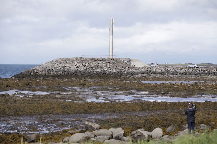 Skólphreinsistöðin við Faxaskjól þar sem 750 lítrar af óhreinsuðu skólpi streymdu út í hafið á sekúndu.