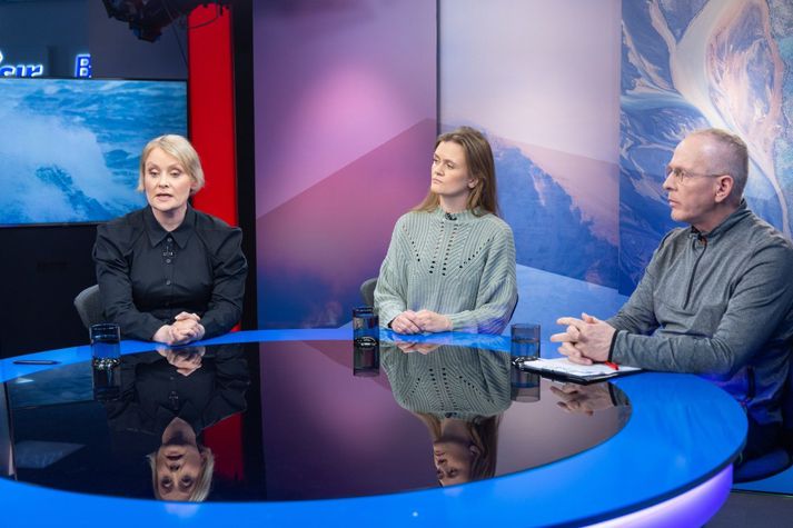 Sólveig Anna Jónsdóttir, Ólöf Helga Adolfsdóttir og Guðmundur J. Baldursson tókust á um formannsembættið í Eflingu.